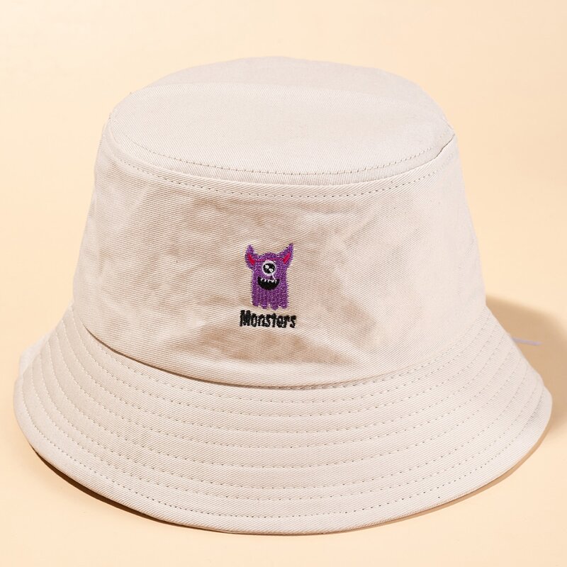 

Cartoon Graphic Bucket Hat, Beige