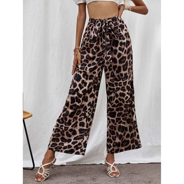 

Allover Print Wide Leg Pants, Multicolor