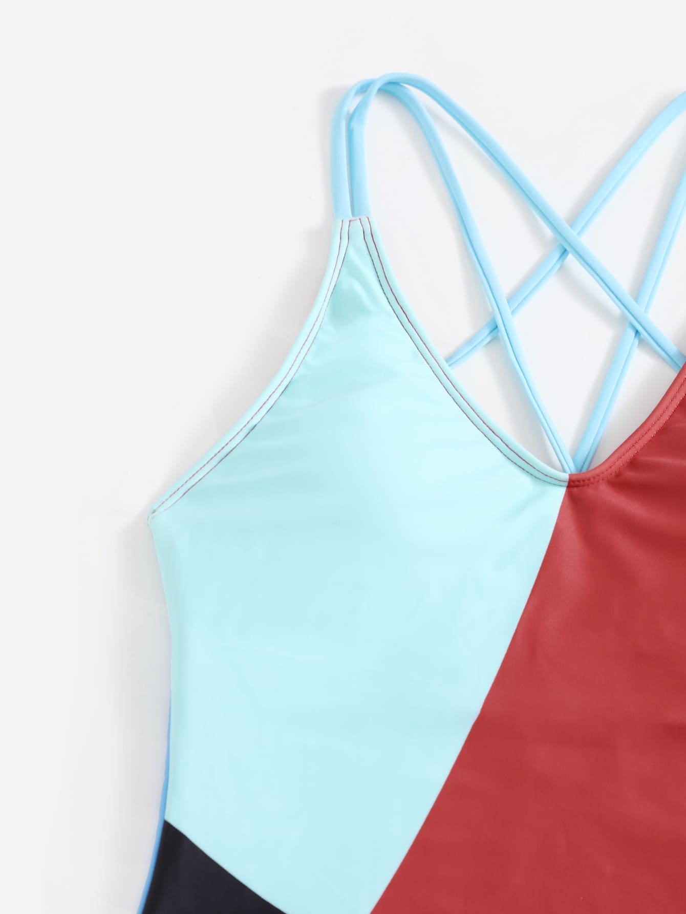 Color Block One Piece Swimsuit