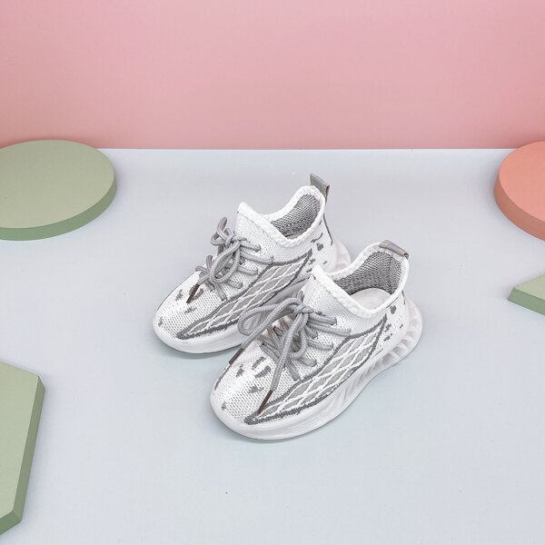

Toddler Boys Knit Panel Sports Shoes, Grey