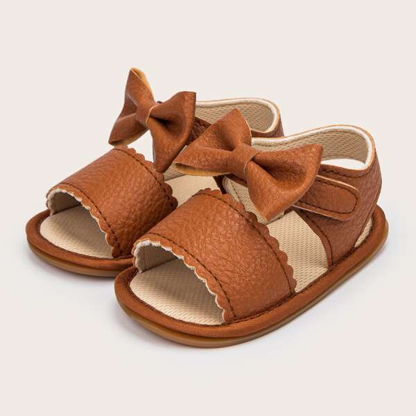 

Baby Kids Bow Decor Sandals, Brown