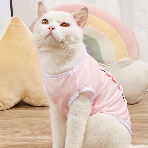 

Slogan Graphic Pet Tank, Pink