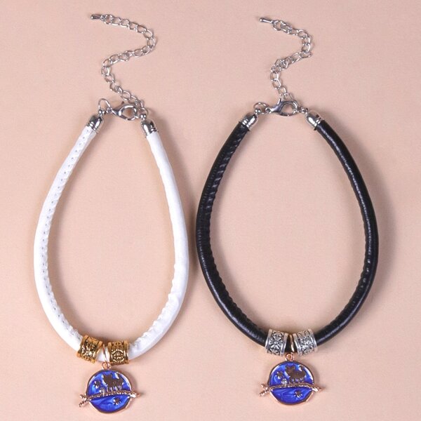 

1pc Random PU Pet Necklace, Multicolor