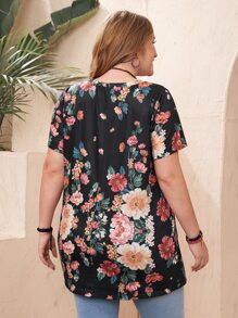 EMERY ROSE Áo thun Plus size Hoa Giải trí - Nhiều màu - Xem 2