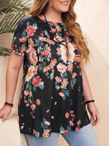 EMERY ROSE Áo thun Plus size Hoa Giải trí - Nhiều màu - Xem 5