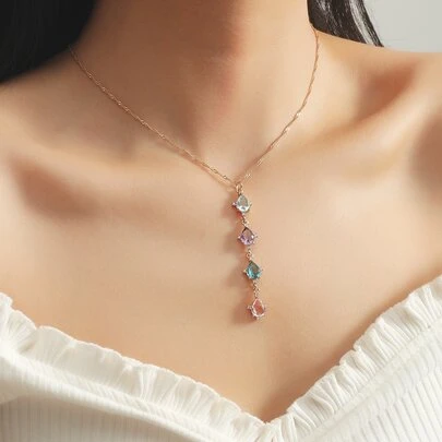水鑽吊墜項鍊