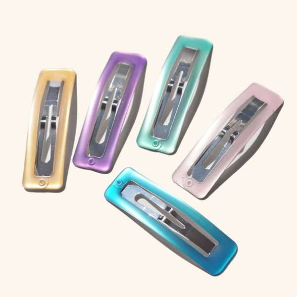 

5pcs Toddler Girls Simple Hair Clip, Multicolor
