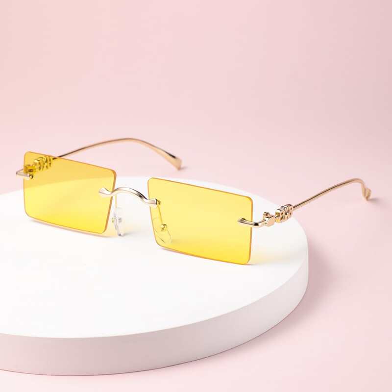 

Rimless Rectangle Frame Sunglasses