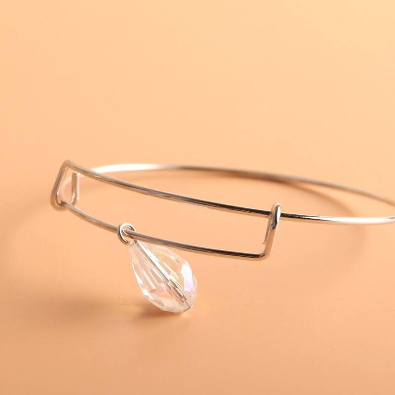 

Crystal Decor Bracelet, Silver