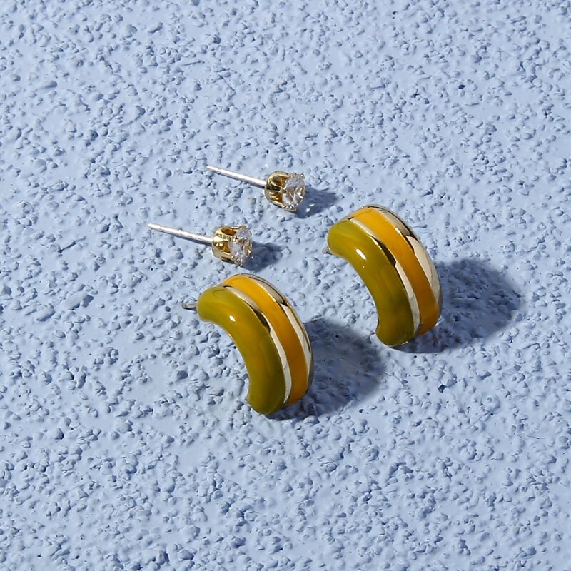 

2pairs Colorful Earring Set, Multicolor