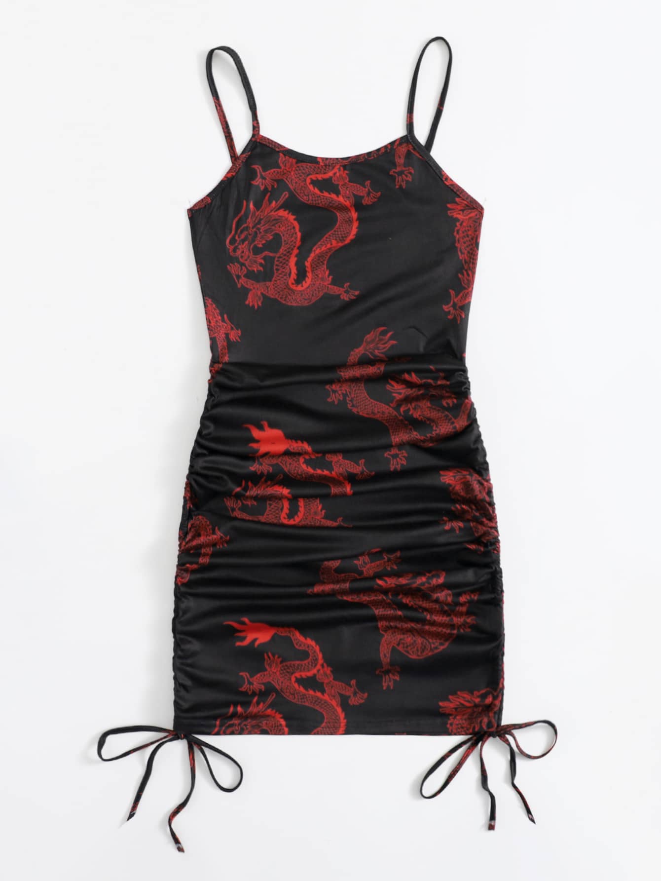 open lace back dress Skeletal Dragon Sheer Smock Dress