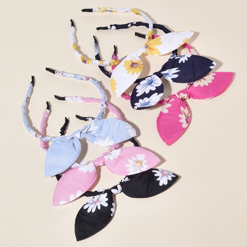 

6pcs Daisy Bow Headband, Multicolor