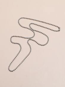 時尚流行男士簡約項鍊，適合珠寶禮物和時尚外觀 - 銀色 - 查看 1