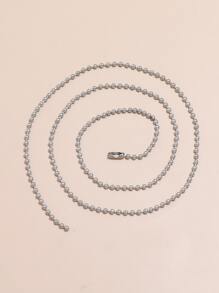 時尚流行男士簡約項鍊，適合珠寶禮物和時尚外觀 - 銀色 - 查看 2