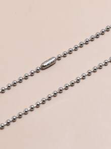 時尚流行男士簡約項鍊，適合珠寶禮物和時尚外觀 - 銀色 - 查看 4
