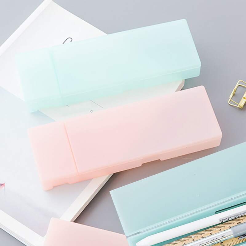 

1pc Plain Random Pencil Case, Multicolor