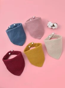 5pcs Baby Solid Bandana Bib - Multicolor - View 2