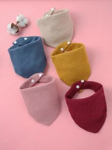 5pcs Baby Solid Bandana Bib - Multicolor - View 4