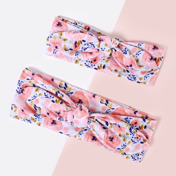

2pcs Parents-baby Bow Knot Hair Band, Multicolor