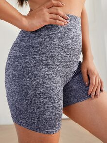 SHEIN EZwear 混色灰色機車短褲 - 灰色 - 查看 5