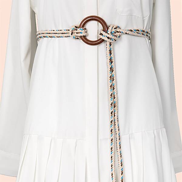 

Round Buckle Belt, Multicolor