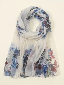 Khăn quàng cổ in hình bướm & hoa - Nhiều màu - Xem 1