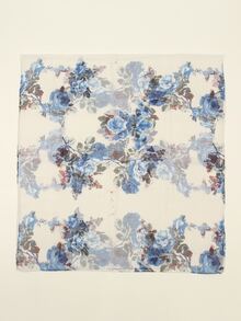 Khăn quàng cổ in hình bướm & hoa - Nhiều màu - Xem 2