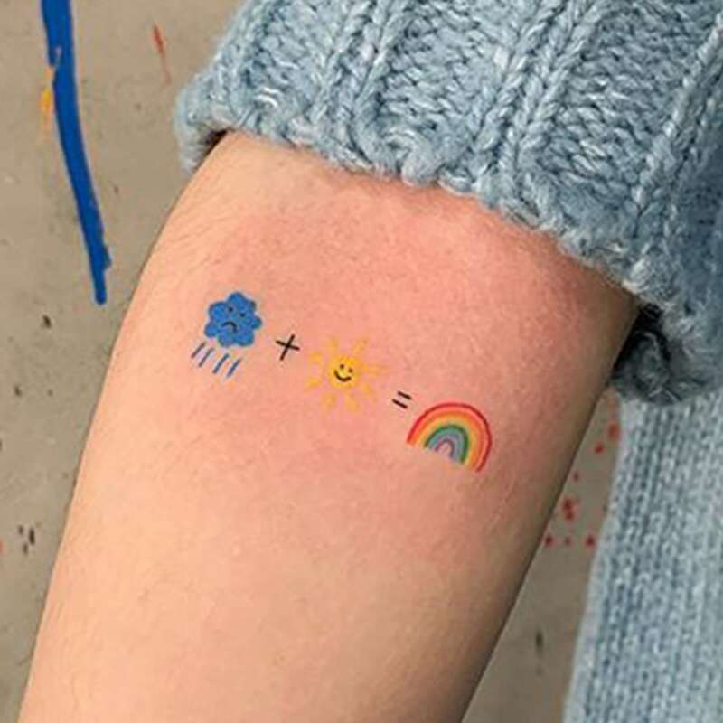 

30sheets Cartoon Tattoo Sticker, Multicolor