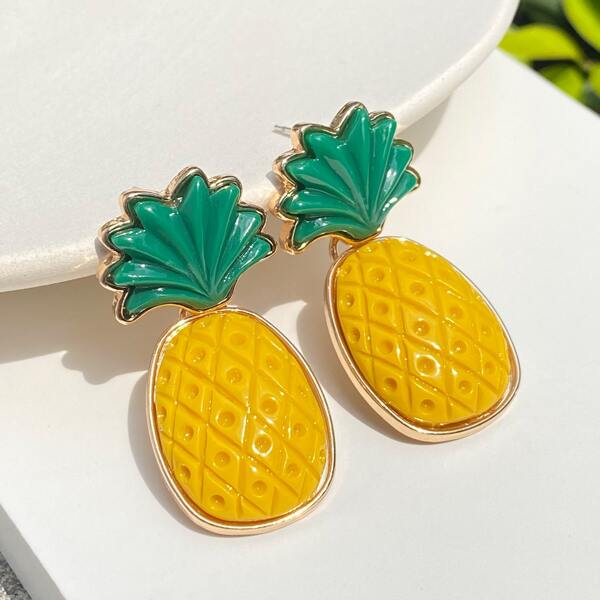 

Pineapple Drop Earrings, Multicolor