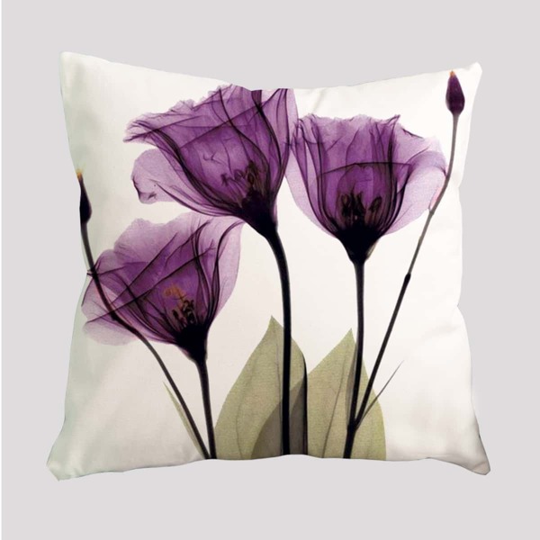 

Flower Print Cushion Cover Without Filler, Multicolor