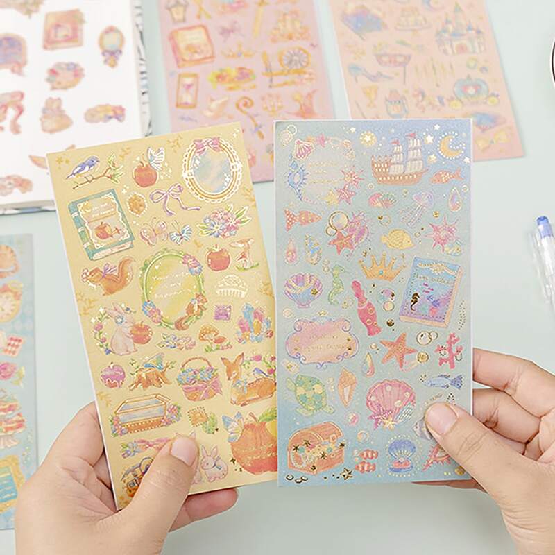 

3sheets Cartoon Graphic Random Sticker, Multicolor