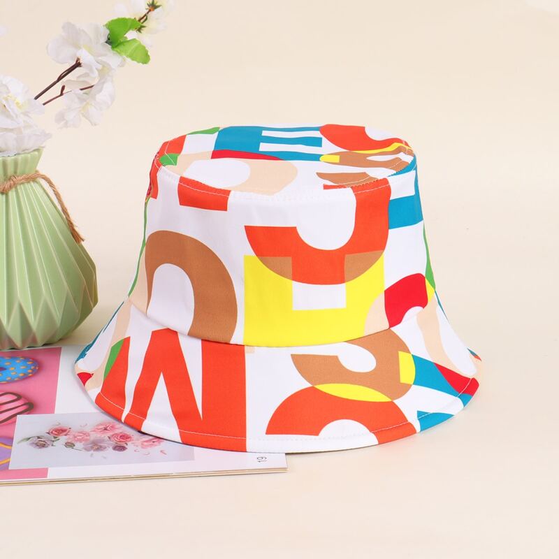 

Letter Graphic Bucket Hat, Multicolor