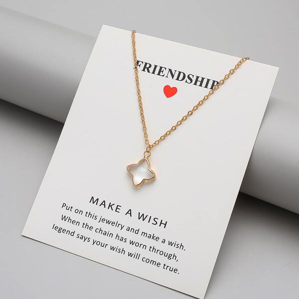 

1pc Simple Necklace, Gold