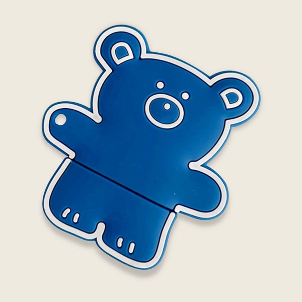 

Чехол в форме медведя для Airpods, Синий