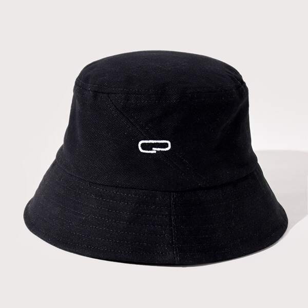 

Embroidery Detail Bucket Hat, Black