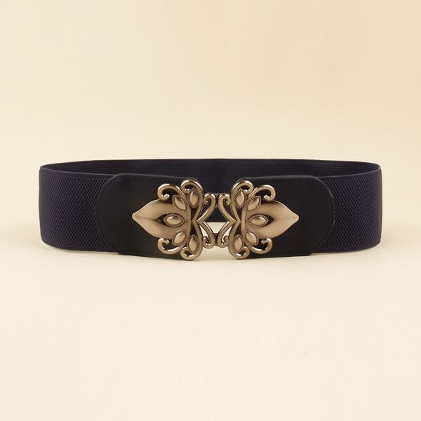 

Wide Elastic Belt, Blue