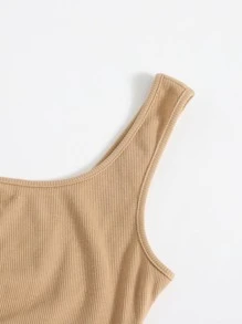 Muchica Top Con Corte De Hombro Descubierto Y Lazo - Caqui - Ver 4