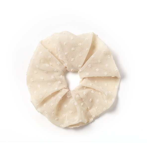 

Fuzzy Dot Scrunchie, Khaki