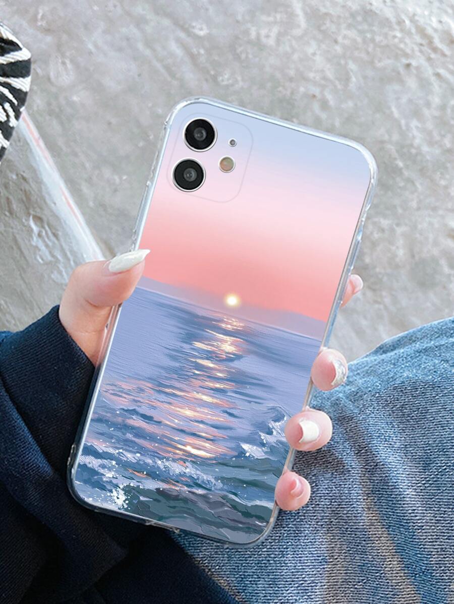 Summer Landscape Painted Phone Case Compatible With IPhone 15/15Pro/15Plus/15Promax