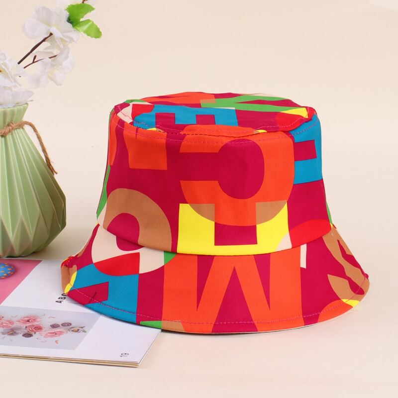 

Letter Graphic Bucket Hat, Multicolor