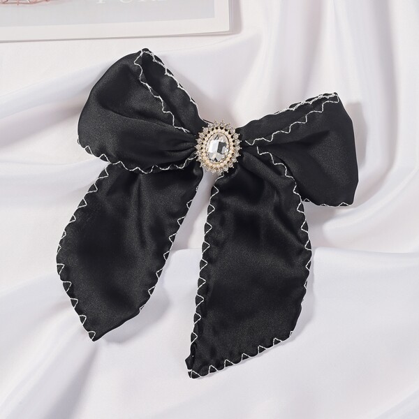 

Bow Hair Clip, Black