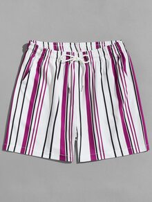 Manfinity Men Striped Drawstring Shorts - Multicolor - View 4