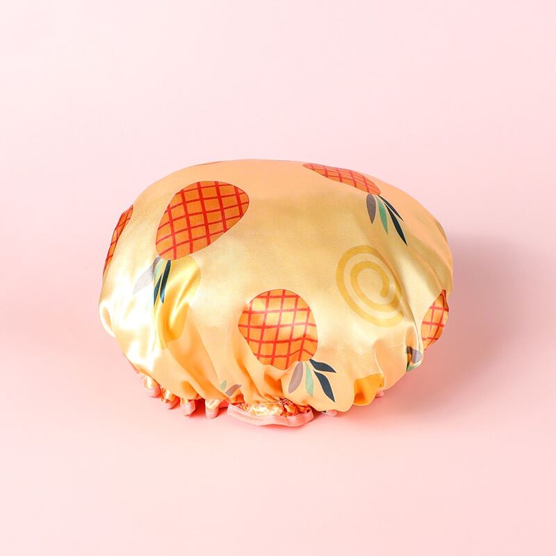 

Pineapple Print Water Proof Shower Cap, Orange