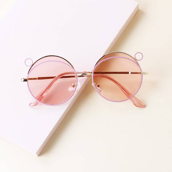 

Baby Round Frame Sunglasses, Pink