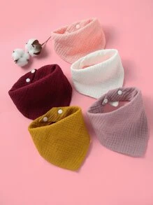 5入組嬰兒紐扣細節方巾 - 彩色 - 查看 1