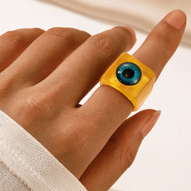 

Eye Resin Ring, Yellow