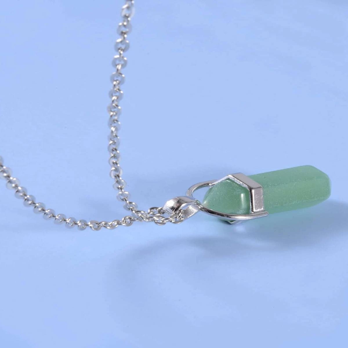 

Guys Stone Pendant Necklace, Mint green