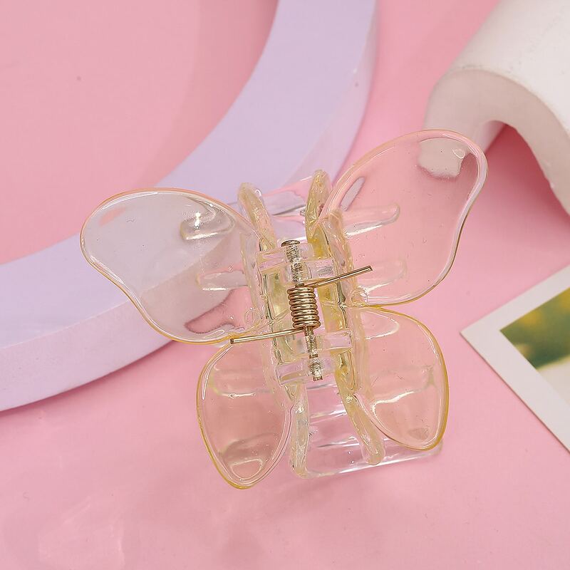 

1pc Butterfly Hair Claw, Yellow