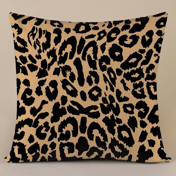 

Leopard Print Cushion Cover Without Filler, Multicolor