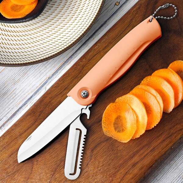 

1pc Multifunction Foldable Fruit Knife, Multicolor